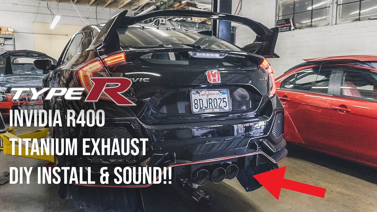 2018 TYPE R INVIDIA R400 GEMINI EXHAUST INSTALL DIY!