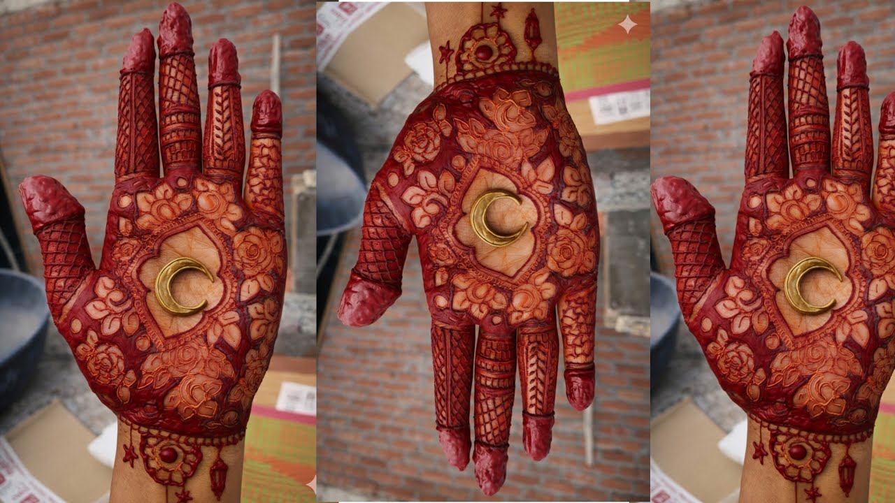 Ramzan special chand mehndi design 2026 special #henna#mehndi