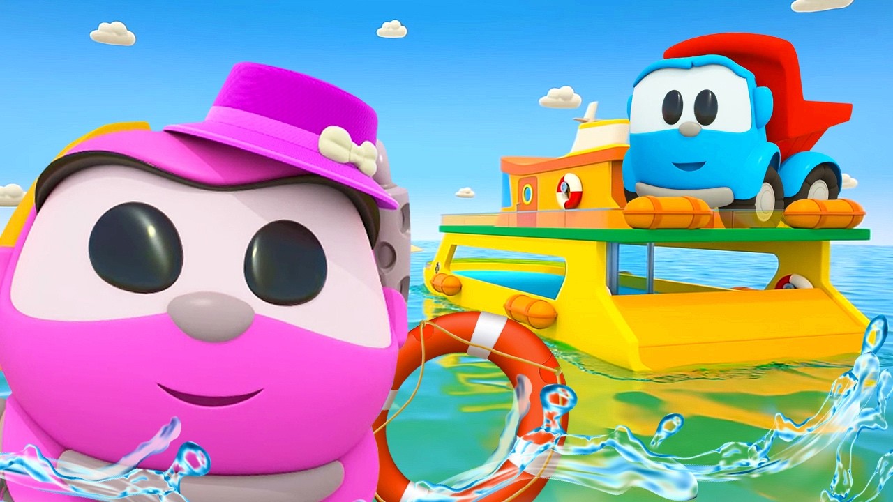 Ah não, o barco quebrou! Vamos consertá-lo com Leia, o caminhão, e sua turma! Desenho animado