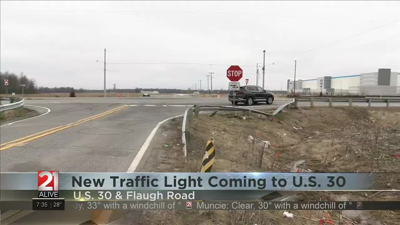 INDOT to put new traffic light at intersection of US-30 and Flaugh Road