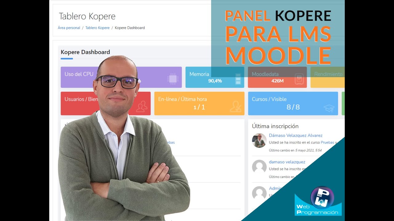 Panel Kopere para Moodle: estadísticas de cursos, usuarios y rendimiento