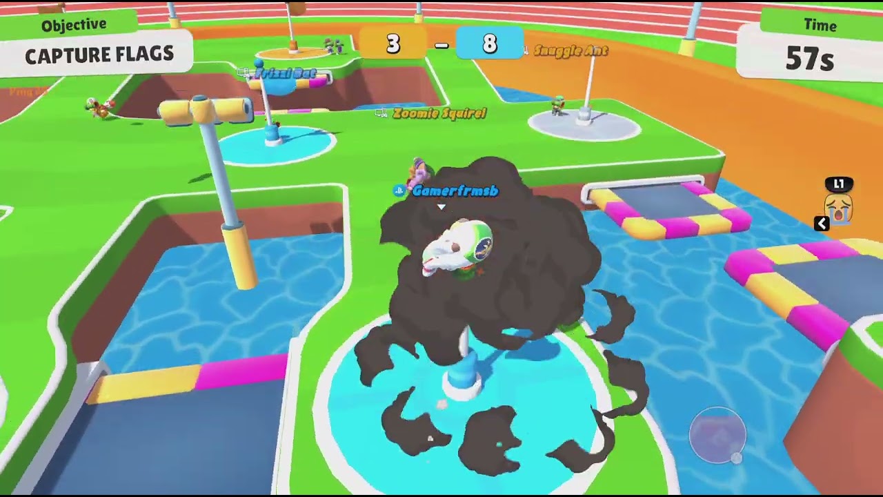 Playing one round of Stumble guys