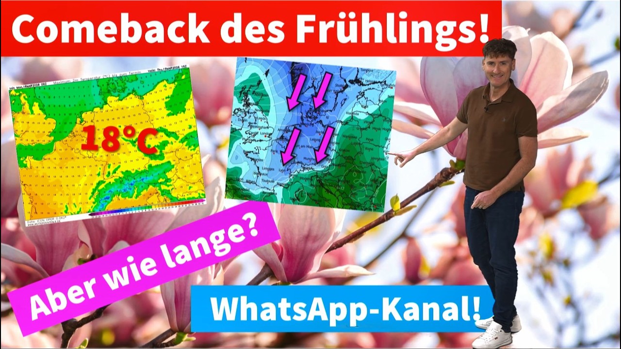 Nach dem kleinen Kälteeinbruch kommt Hoch Lukas und bringt Frühlingswetter, aber wie lange?