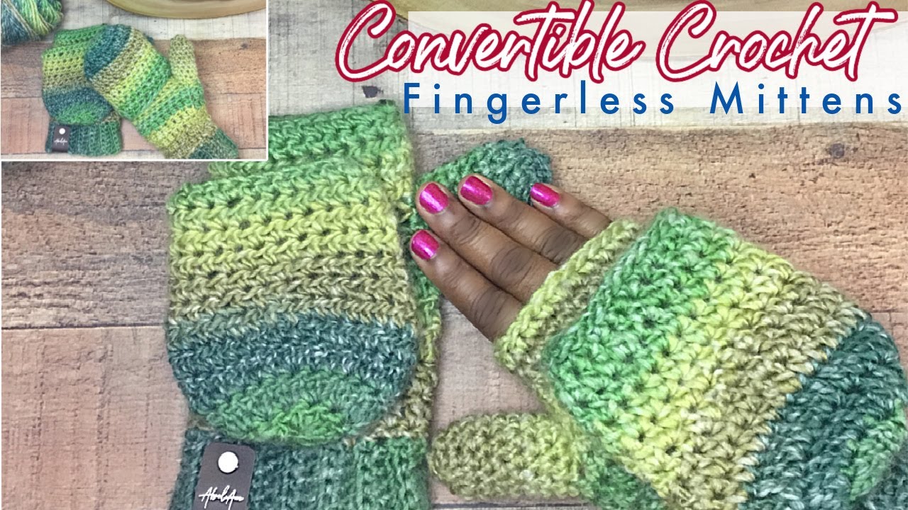 CROCHET MITTENS| FINGERLESS GLOVES| CONVERTIBLE MITTENS