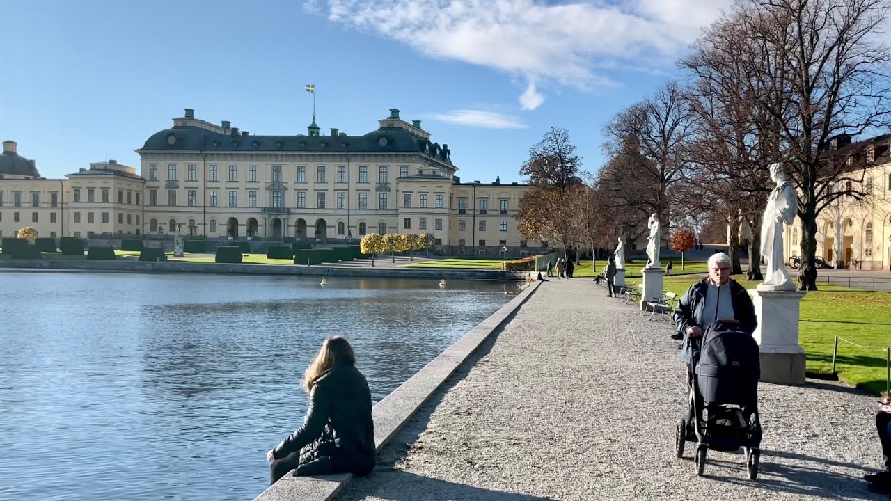 Stockholm Walks: Drottningholm castle garden. Beautiful day by the home of the Swedish Royals