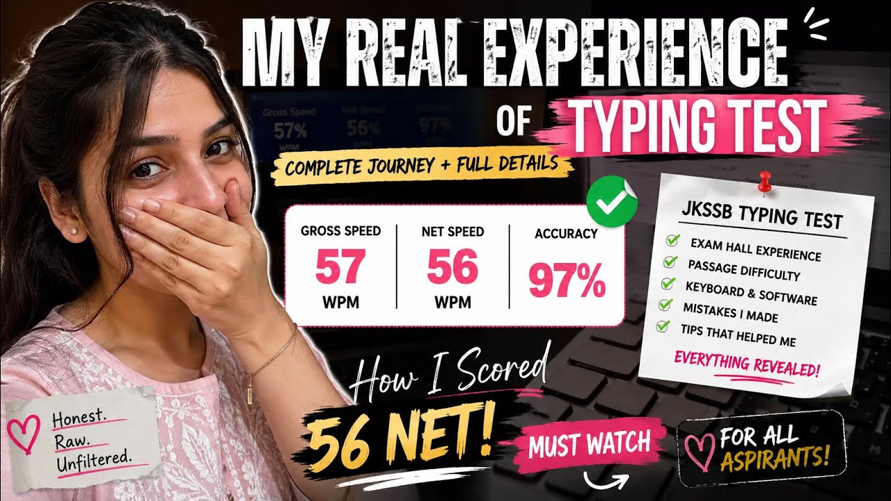  I Gave the JKSSB Typing Test! My Real Experience, Keyboard, Difficulty & Tips #jkssb 