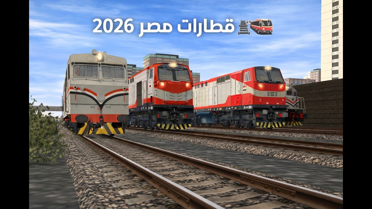 فيلم قصير عن بعض القطارات التي تعمل علي  خطوط السكة الحديد المصرية داخل محاكي Trainz 12