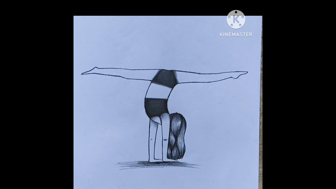 Yoga poses drawing|international yoga day 2025 #shorts #yoga #drawing #internationalyogaday #sketch
