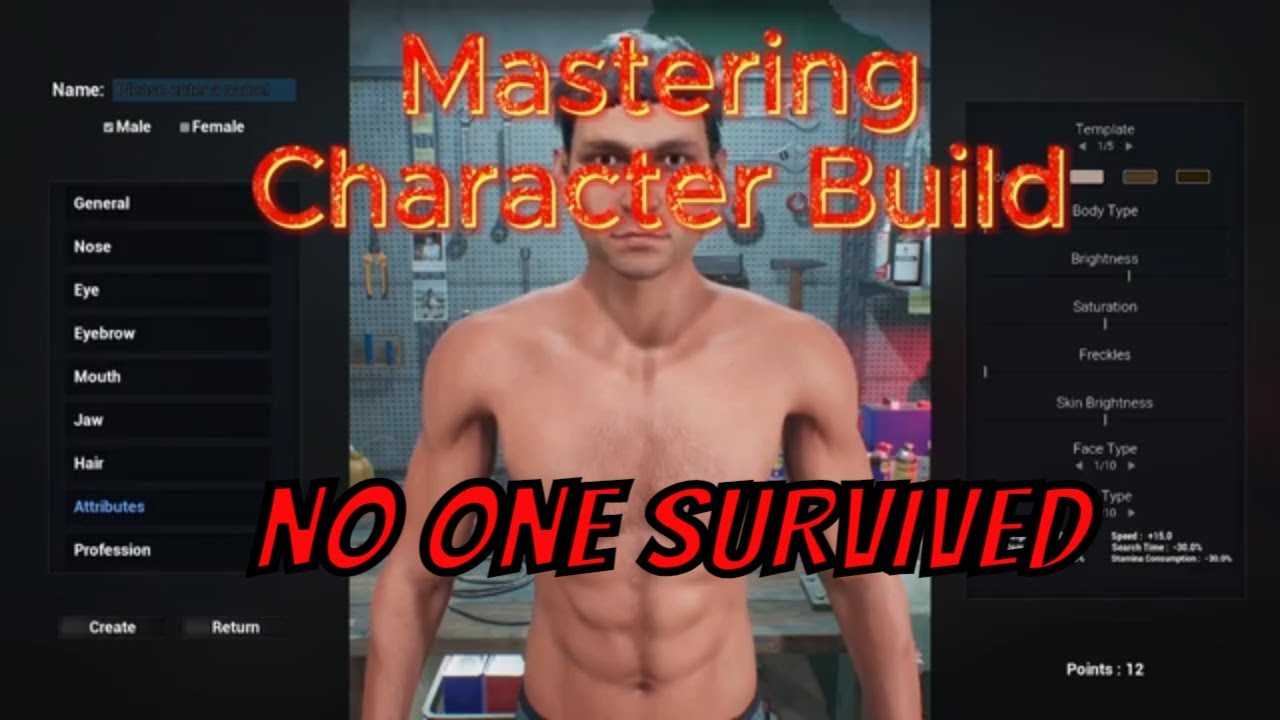 The ULTIMATE Guide to Mastering Character Build in NO ONE SURVIVED 2024