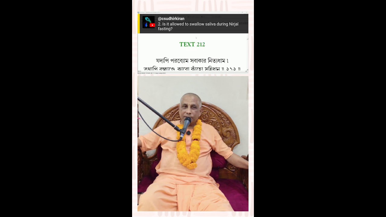 Thursday Q&A session with HG Sundar Gopal Prabhu.