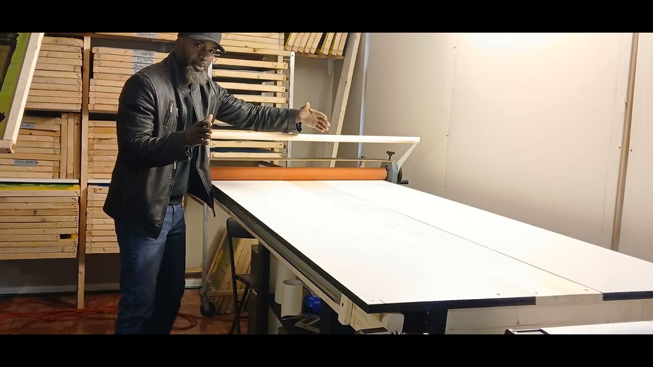 Screen Printing/Sign making: Vinyl application table is complete.