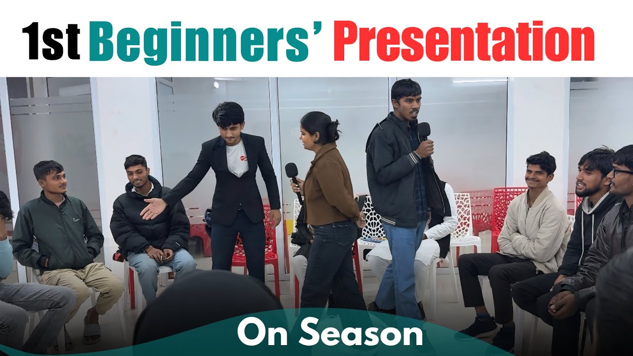 1st Beginners’ Presentation | English class | Practice session | which season is the best winter or?