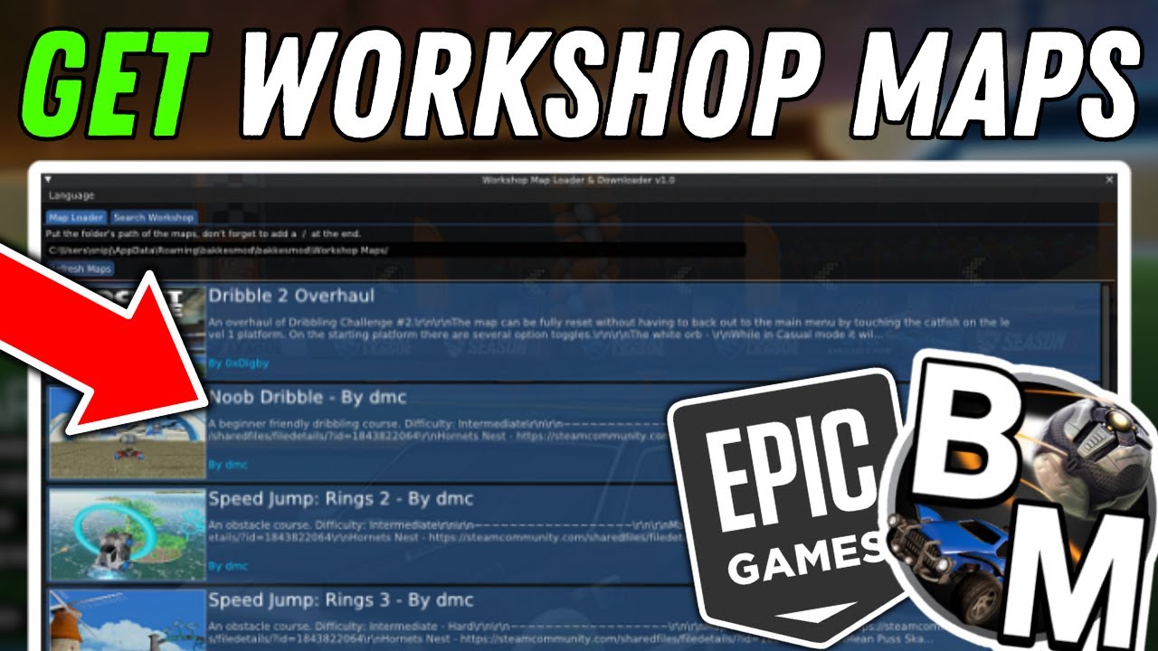 Как играть на картах Workshop в Rocket League Epic Games