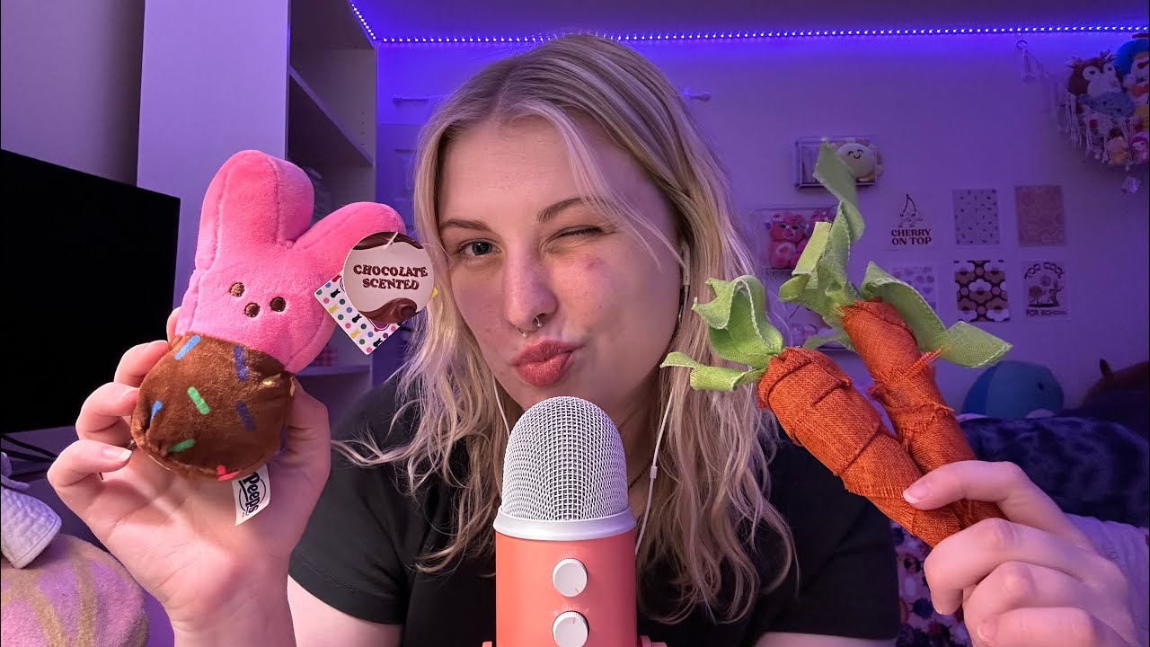 ASMR Sleepy Spring Trigger Assortment + Rambling (Tapping, Scratching, Textures, Life Update)🐰✨🐣🎀