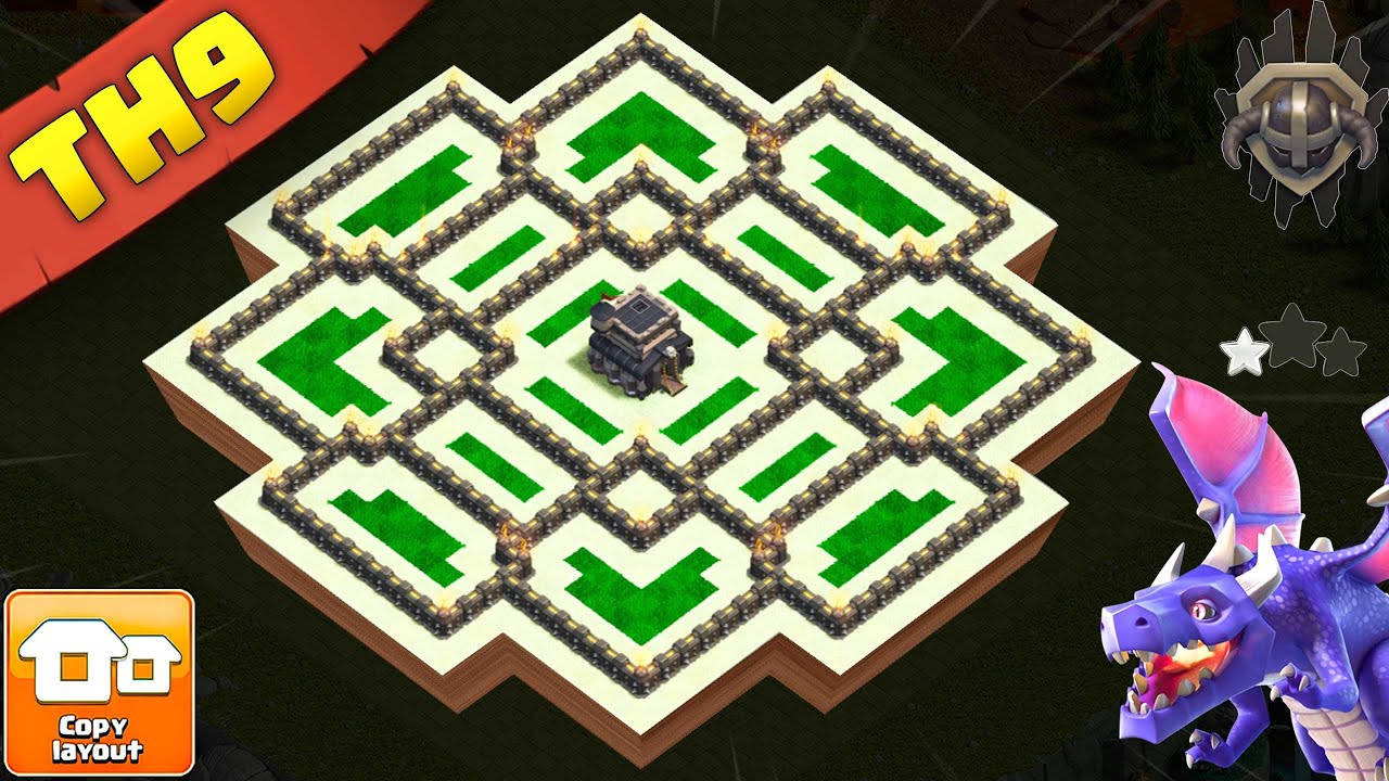 The Ultimate TH9 Hybrid Base: Max Trophies & Max Loot Protection