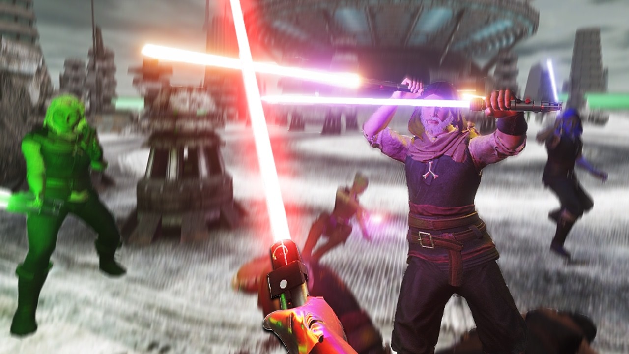100 JEDI vs DARTH VADER In Virtual Reality || Blade & Sorcery