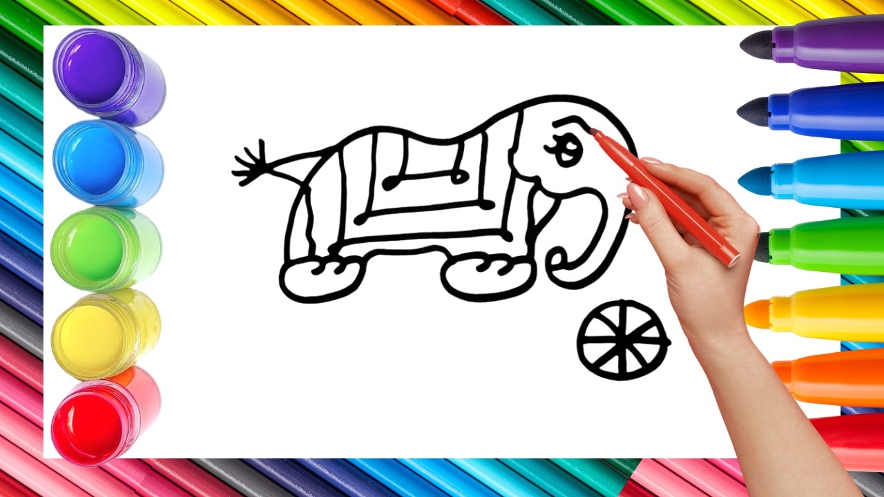How To Draw cute Lirili Larila With Football Drawing, Painting & Coloring For Kids and Toddlers_🌈🎨 🐋