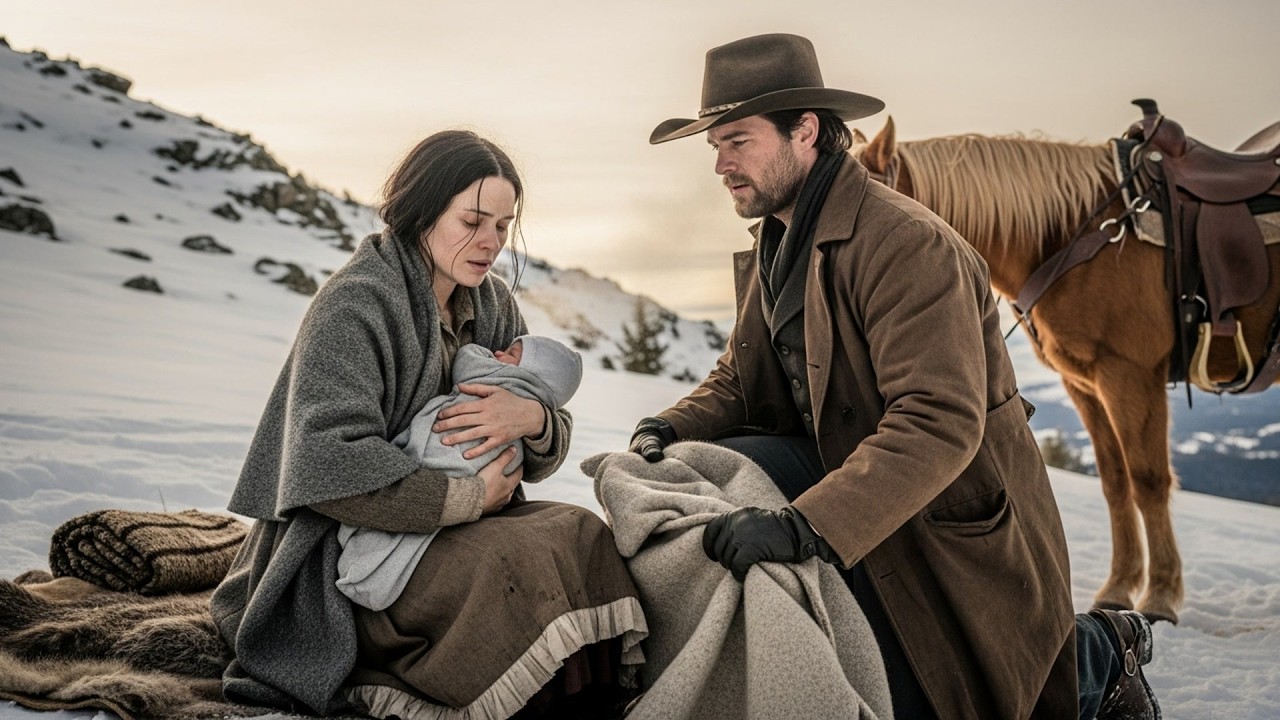 She Gave Birth Alone On Frozen Trail, Cowboy Found Her Holding A Baby And Brought Them Warmth