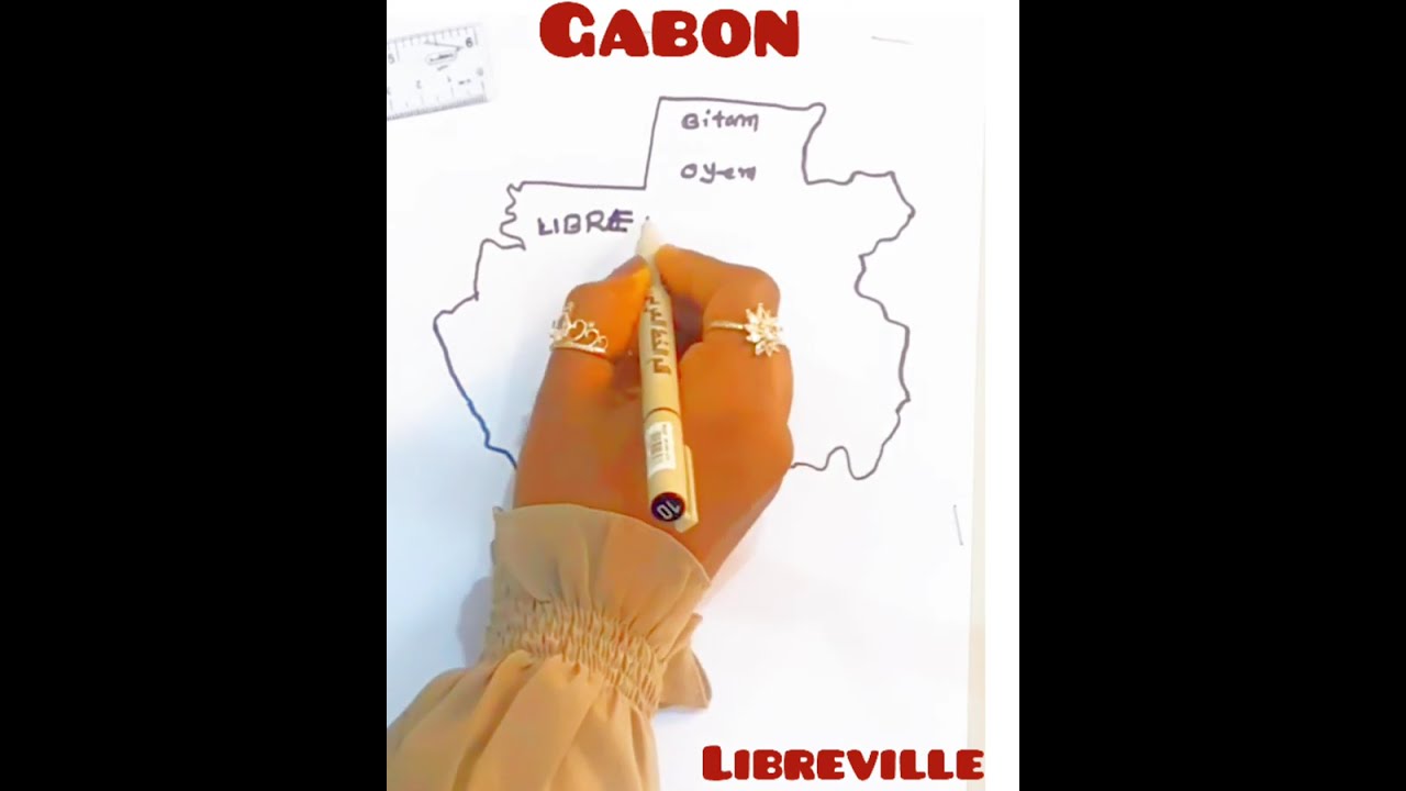 comment dessiner une carte du Gabon étape par étape # un moyen facile de dessiner une carte du Gabon