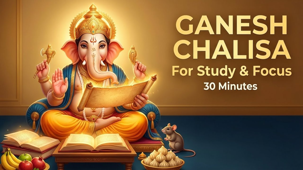 Ganesh Chalisa for Study | Focus, Concentration & Peaceful Learning | 30 Minutes