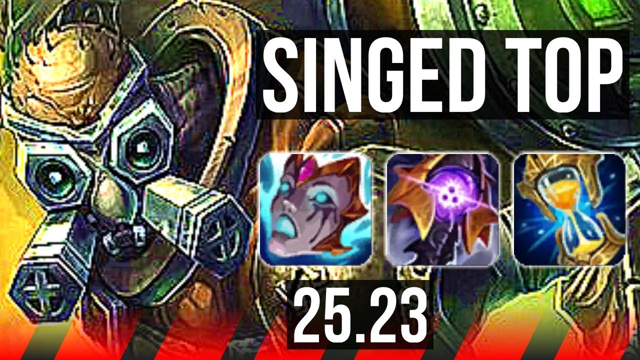 SINGED vs YORICK (TOP) | 55k DMG, Comeback, 900+ games, 9/4/14, Dominating | KR Master | 25.23