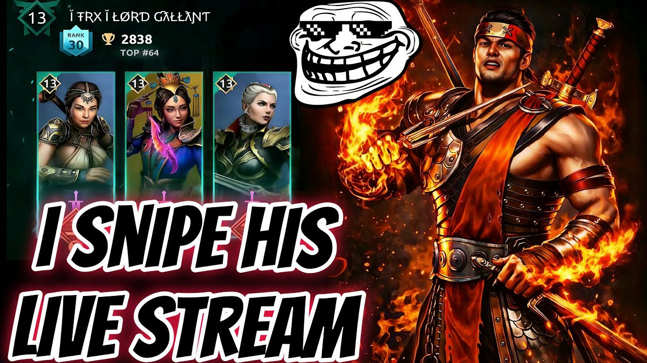 I Snipe LORD GALLANT'S Live Stream 😎 | He was shocked by my xiang tzu 😱| Shadow Fight Arena Gameplay