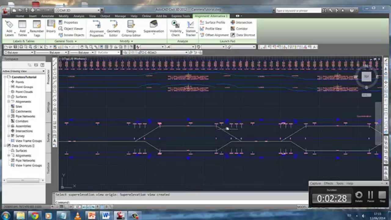 CURSO CIVIL 3D Creaci&oacute;n del Diagrama de Peralte (Superelevaci&oacute;n)