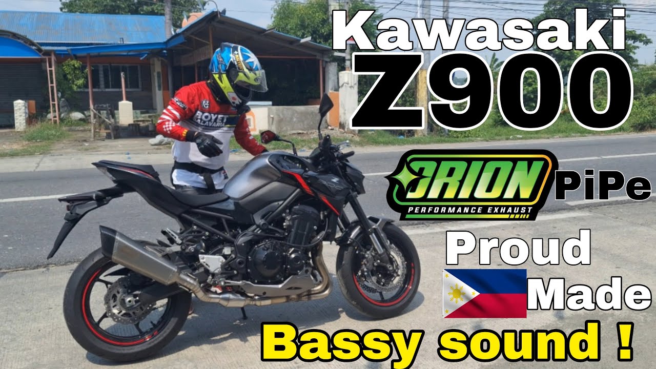 Kawasaki Z900  with ORION EXHAUST  - Installation- Test - Ride  Bassy Sound Pipe !