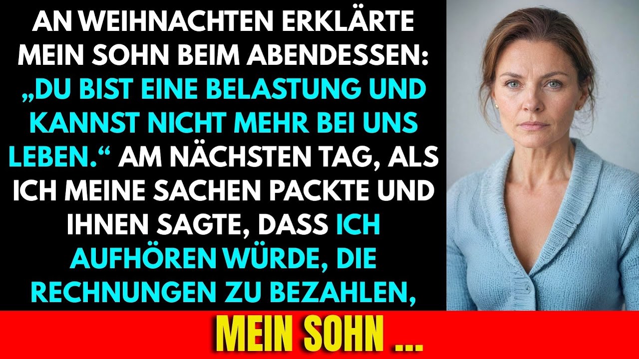 Beim Weihnachtsessen Sagte Mein Sohn: „Du Bist Eine Last Und Kann Nicht Mehr Bei Uns Leben“ — Ich...