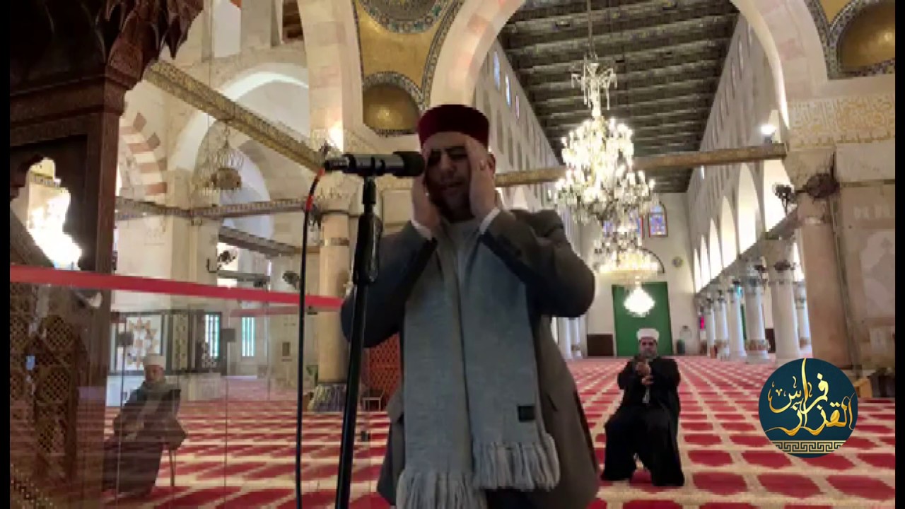الآذان الحزين في الجمعة الحزينة من داخل المسجد الاقصى الحزين إشتياقاَ للمصلين في زمن الكورونا