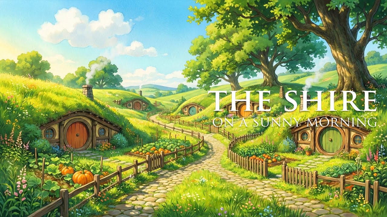 Relaxing Fantasy Music for Work | The Shire on a Sunny Morning