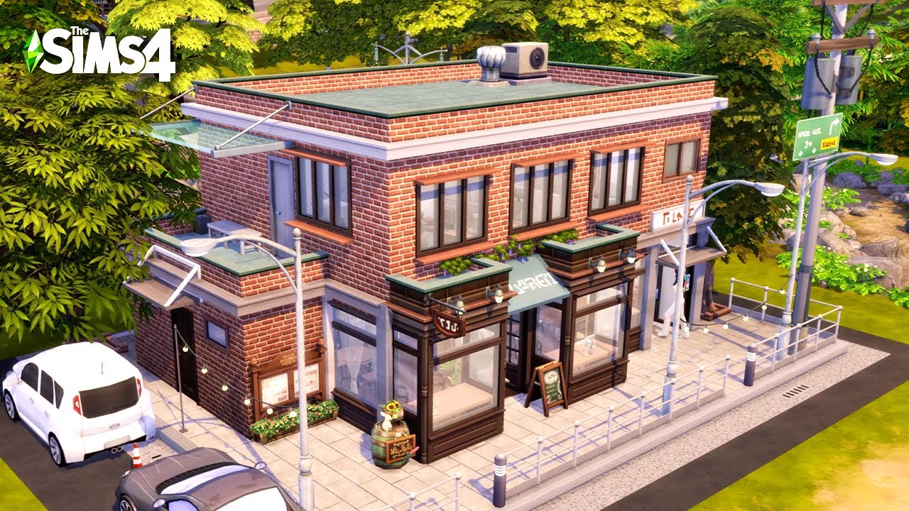 [심즈4 건축] 작은 상가건물 Sims4 Speed Build NoCC Korean Old Small Commercial Building