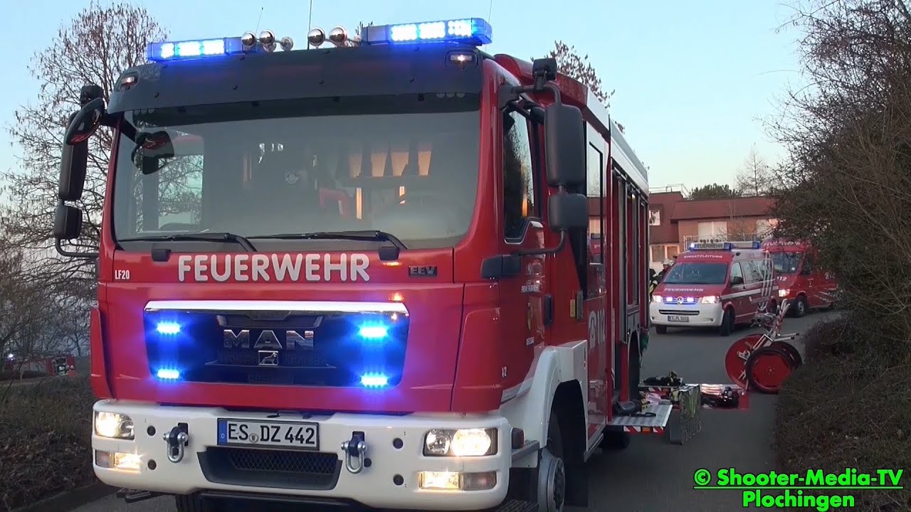 [E] - Brand in Klinik für Psychiatrie /\  GROSSALARM /\ Plochingen /\ GROSSAUFGEBOT RETTUNGSDIENST