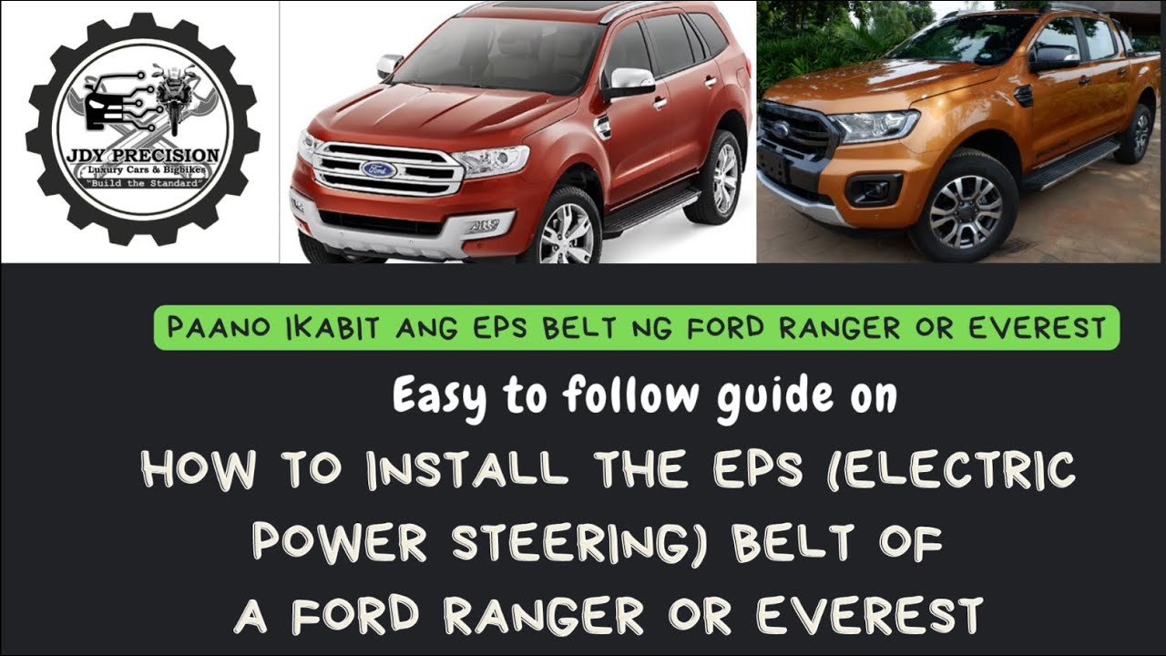 How to Install an EPS (Electric Power Steering) Belt of Ford Ranger or Everest