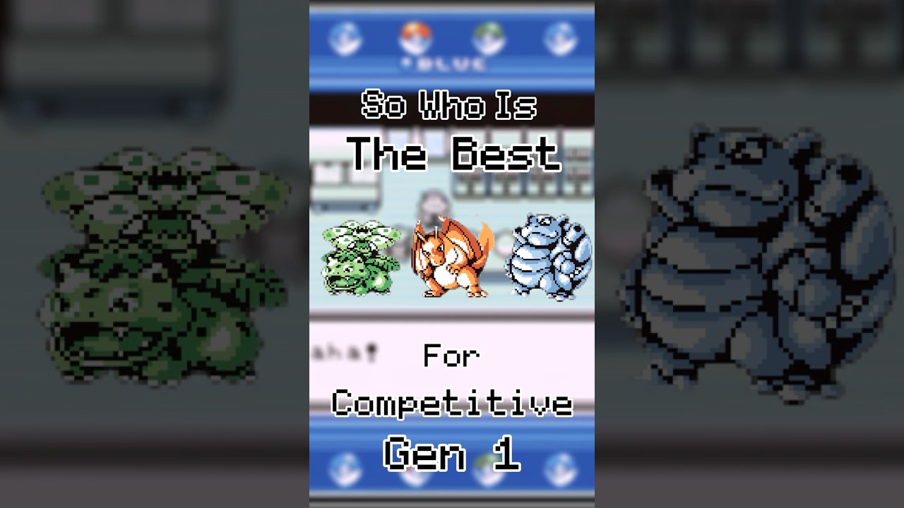 The BEST Starter for Gen 1 COMPETITIVE #pokemon #gaming #shorts