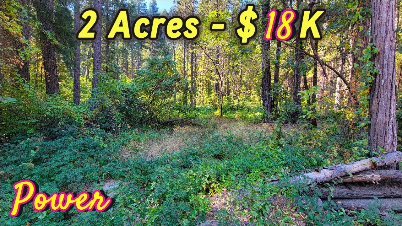 Affordable Land Acreage For Sale In California - Power, 2 Lots, Forested
