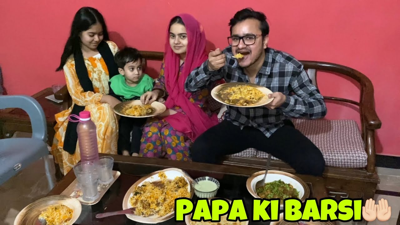 Yusra k papa ki barsi qabristaan gay dua karny🤲🏻ammi ny banai biryani