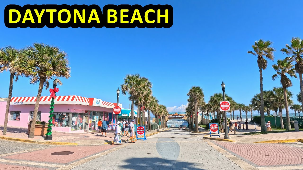 Daytona Beach Florida Driving Through