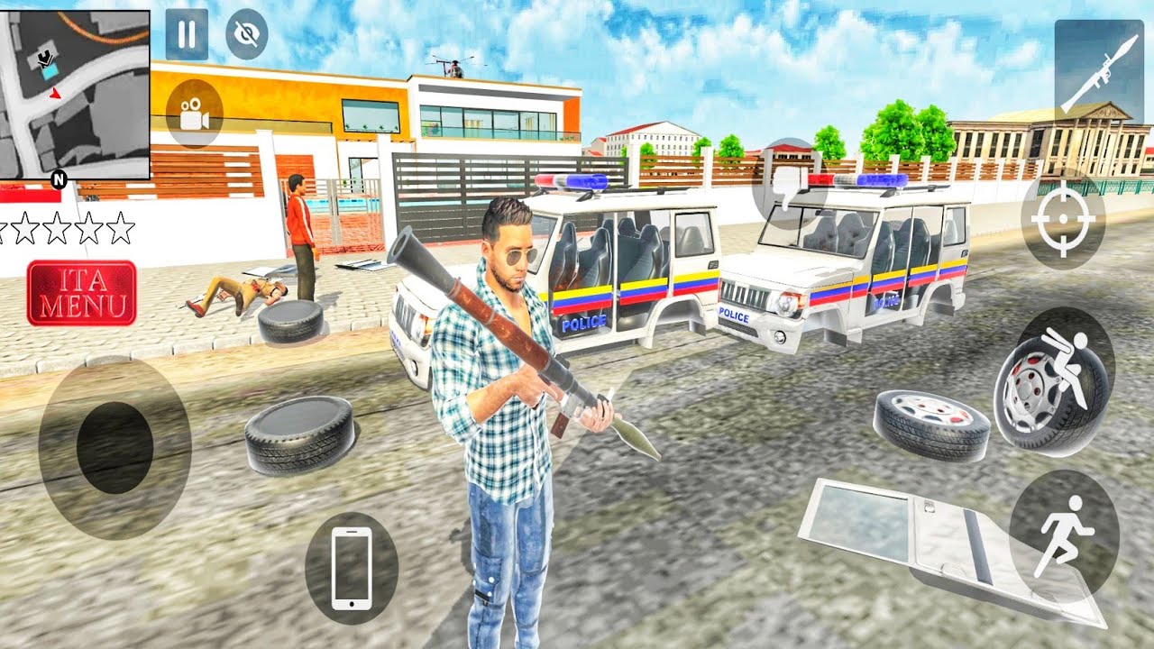 Indian Theft Auto Android | Rocket Launcher Rampage & Police Chase Gone Wrong