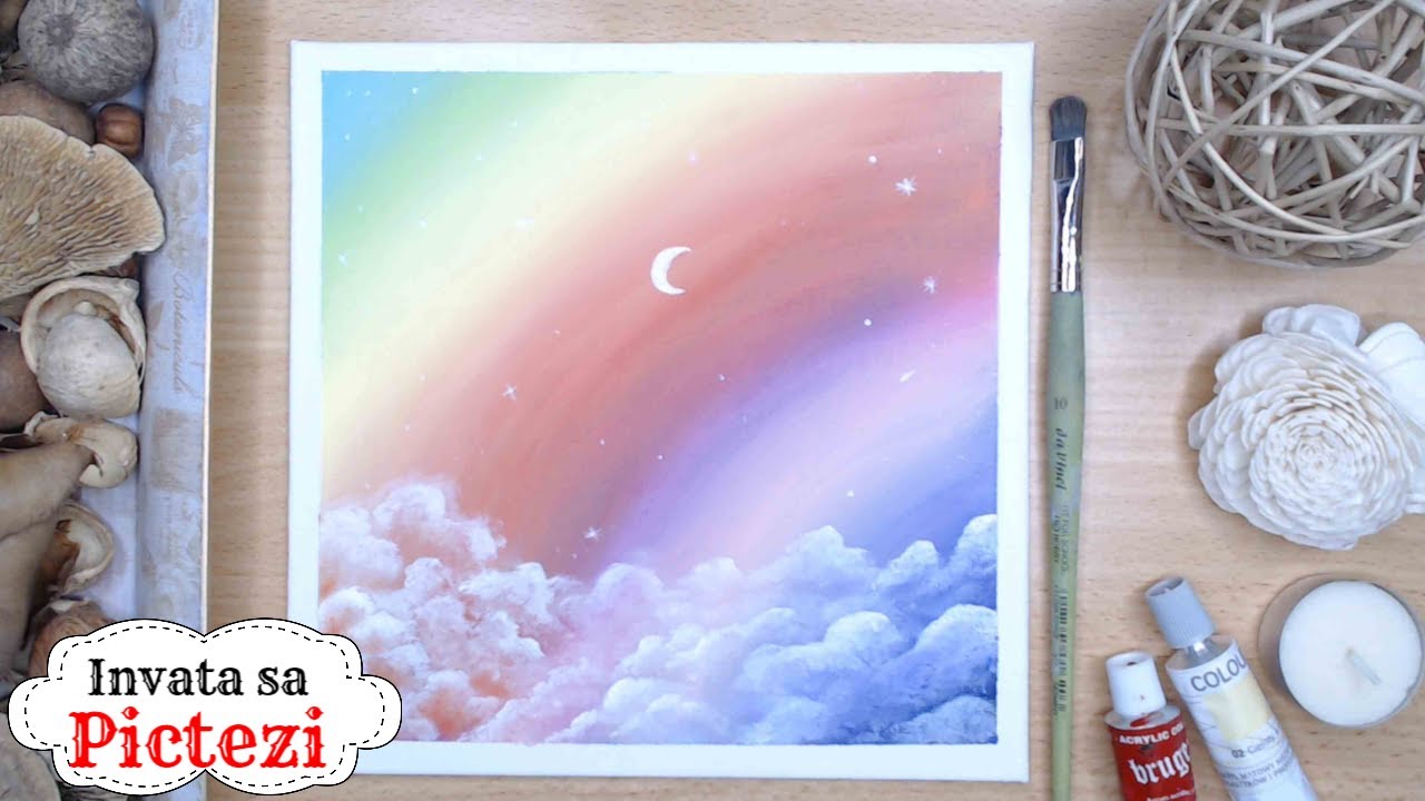 PICTURA pentru Incepatori 🌈 CURCUBEU | Invat sa pictez