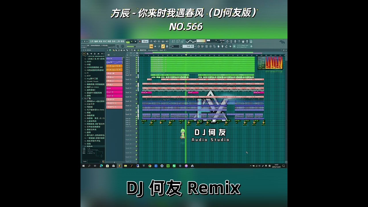 方辰 - 你来时我遇春风（DJ何友版）演示工程 广场舞 车载音乐  水果编曲 DJ何鹏风格模板