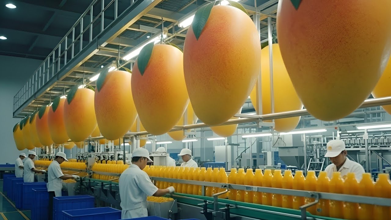 Inside the Mango Juice Factory: Full Step-by-Step Production Process Revealed!
