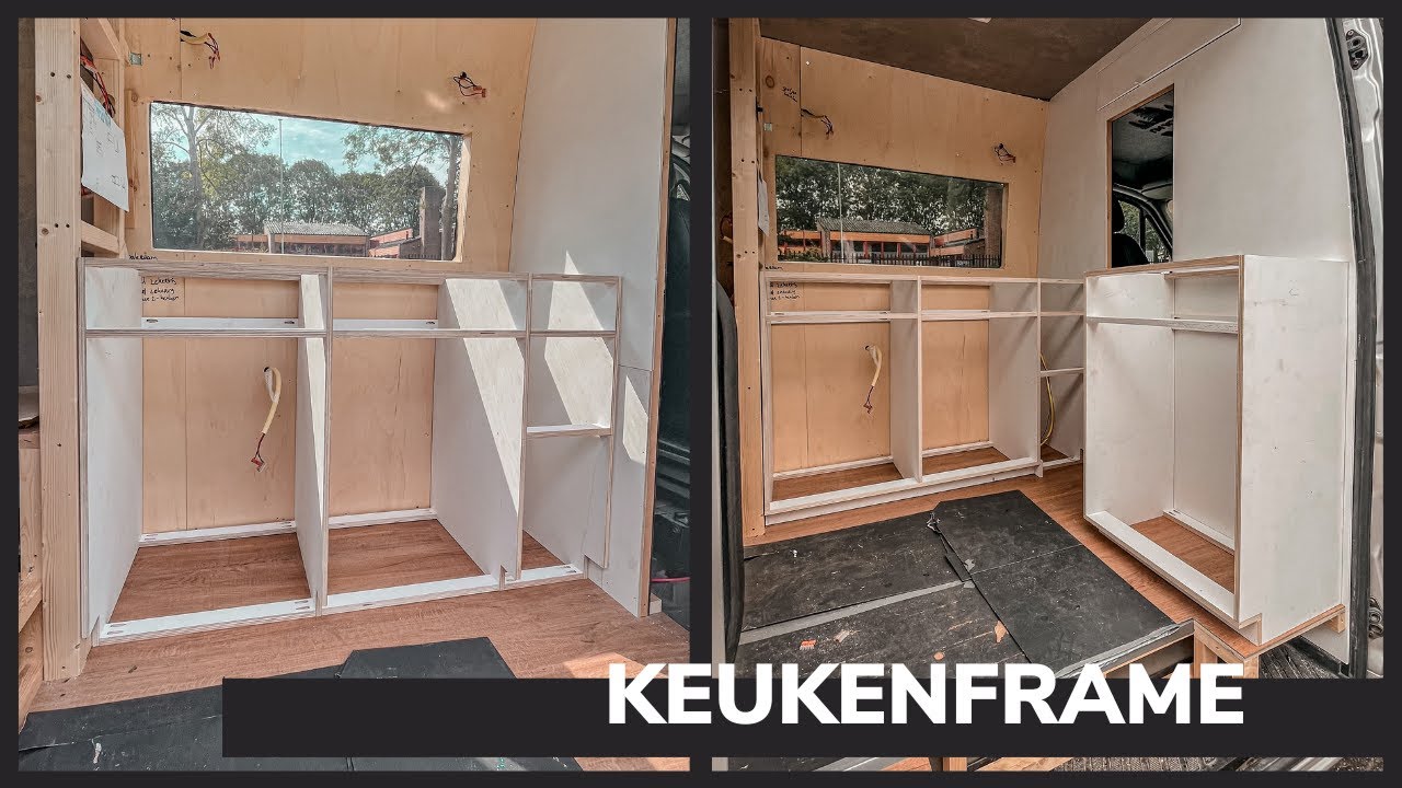Keukenframe maken in onze camper | Raam afwerken | VW Crafter - L2H2