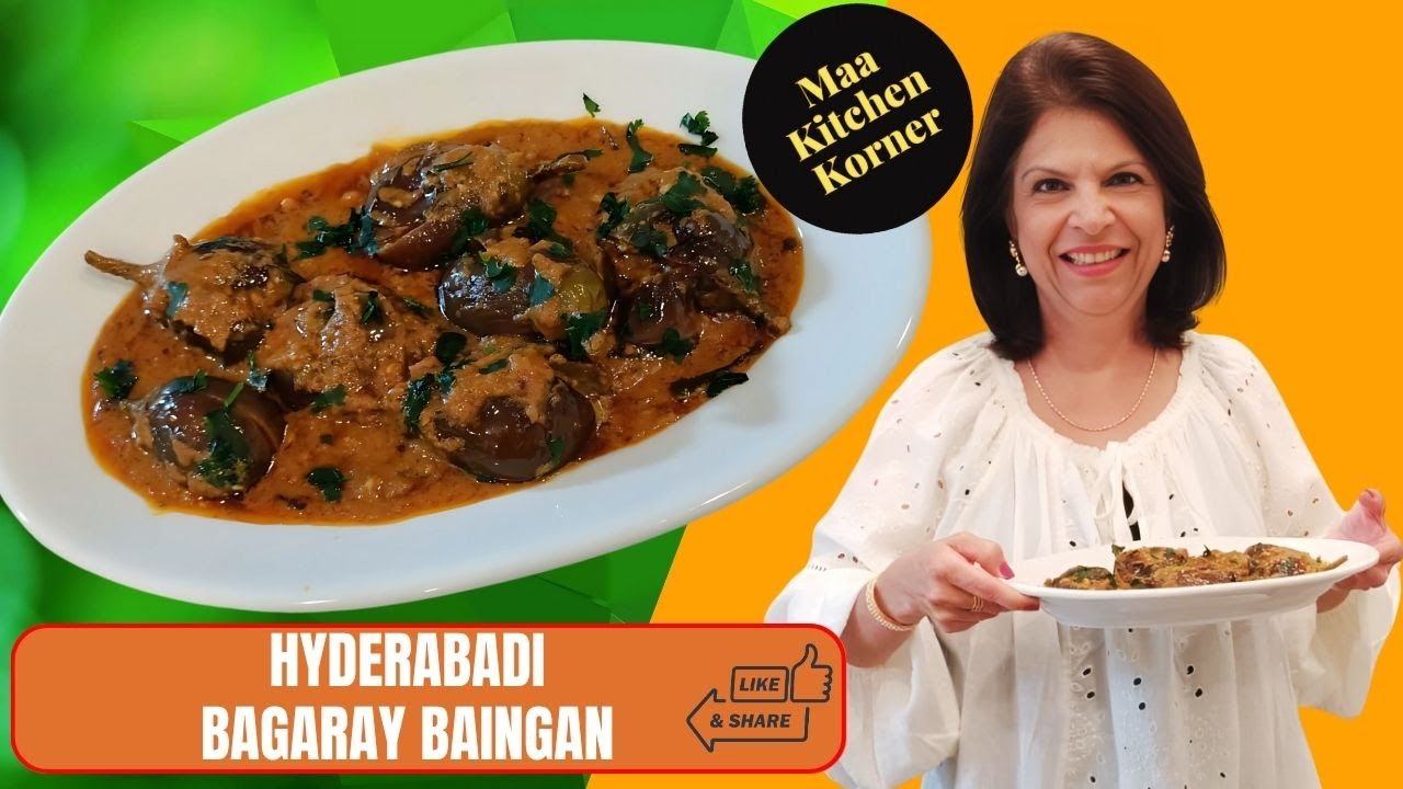 Hyderabadi Bagaray Baingan | Authentic Bagara Brinjal Curry | Eggplant Curry - Maa Kitchen Korner