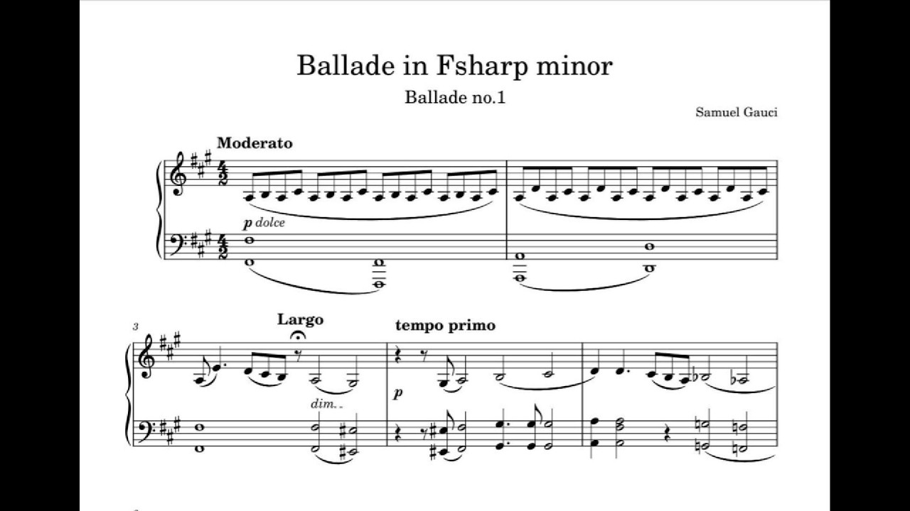 Ballade in Fsharp minor