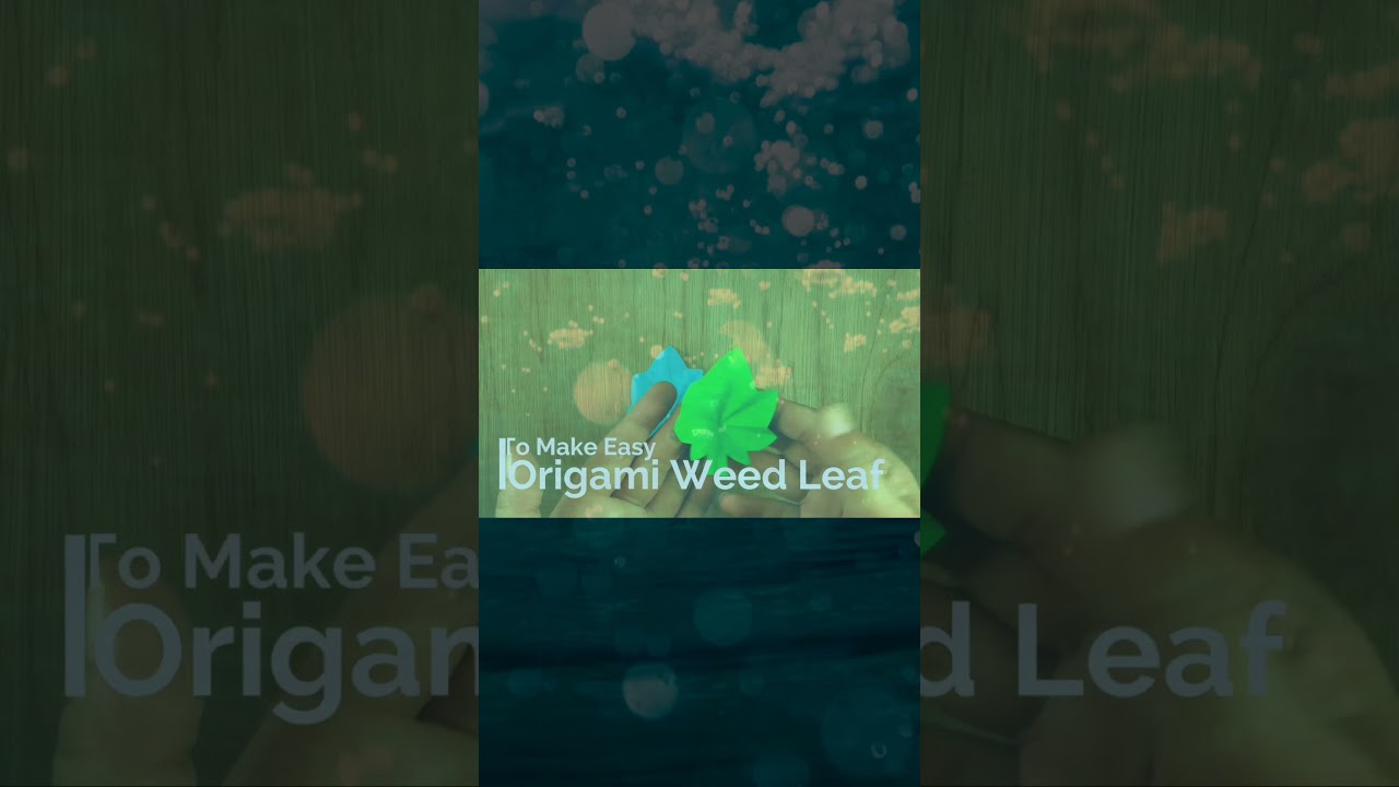 How to make easy ORIGAMI WEED LEAF | ORIGAMI DAUN #Shorts #Origami #DIY