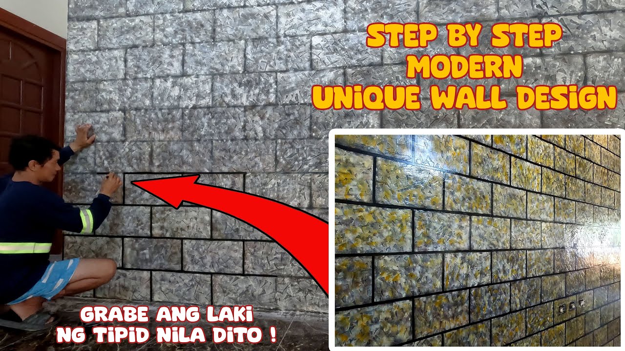 Ang laki ng TIPID nila DITO 👆😍sa MODERN UNIQUE WALL DESIGN STEP BY STEP