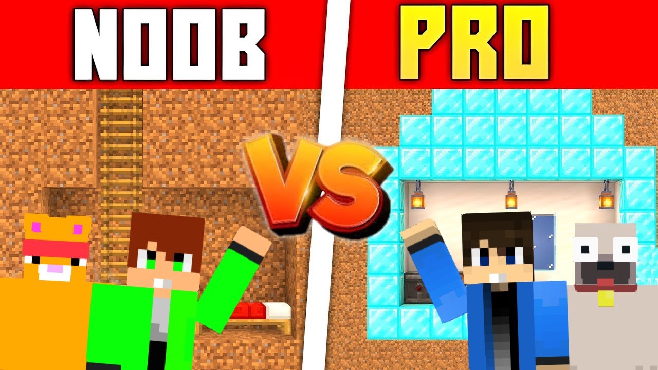 NOOB VS PRO FÖLDALATTI BÁZIS ÉPITŐ KIHIVÁS!