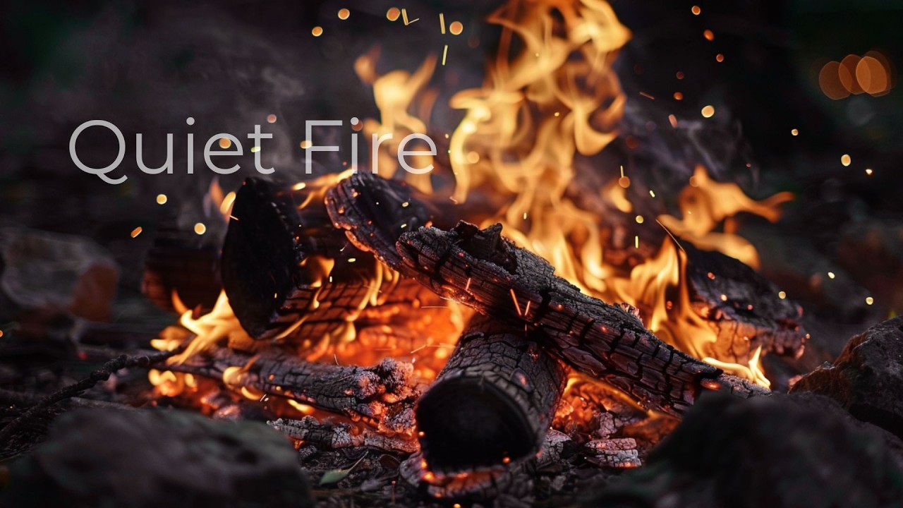 Quiet Fire 🔥 Calm Campfire Ambience