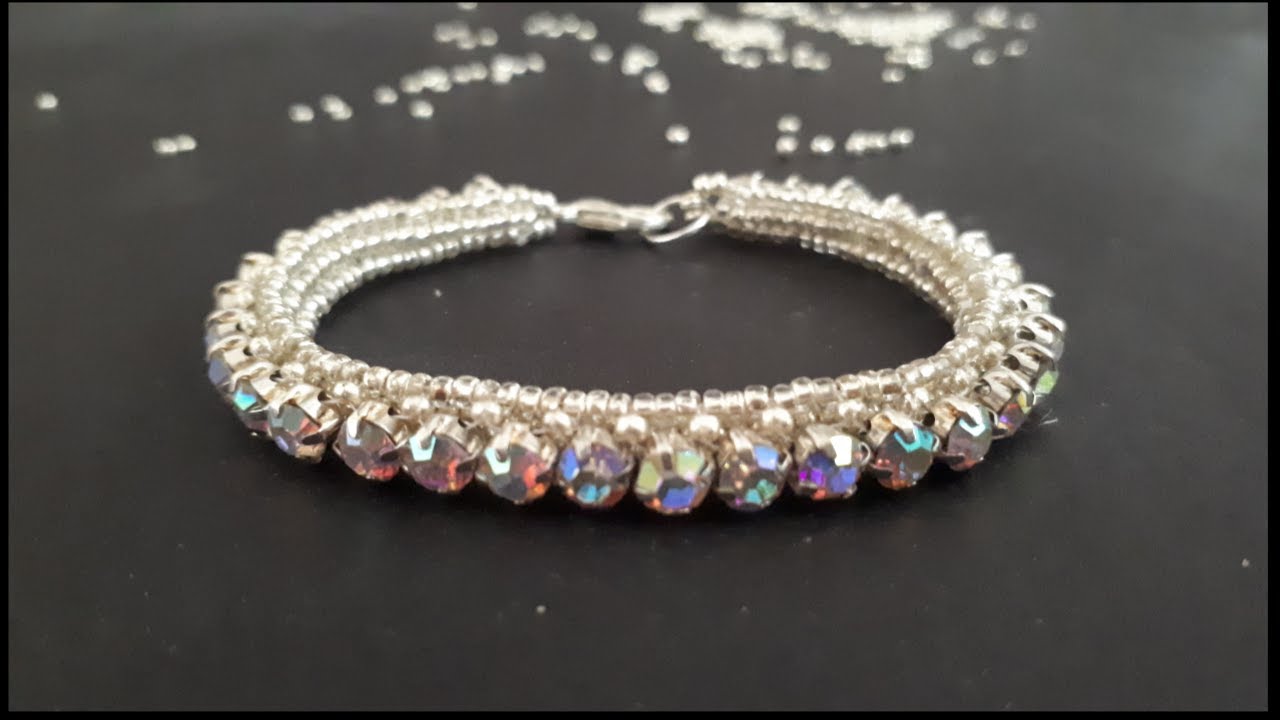 Beaded bracelet,beaded bracelet tutorial, how to make beaded bracelet